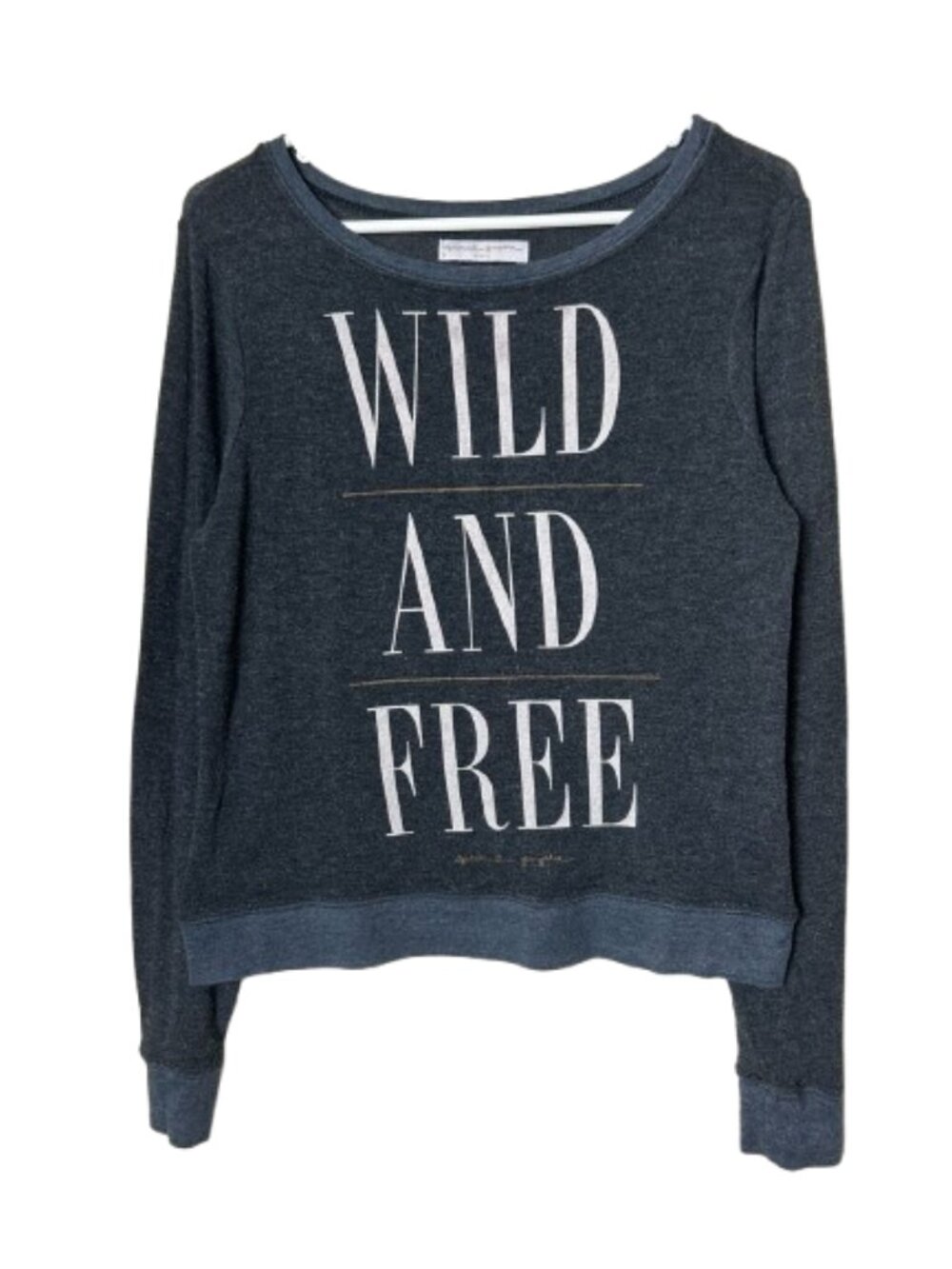 Spiritual Gangster gray wild and free lightweight sweatshirt womens S
